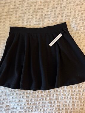 Joe B by Joe Benbasset Black Textured Skater Mini Skirt Size XL NWT